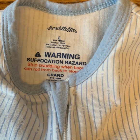 Swaddle Me baby swaddle blue and white large - Picture 2 of 3